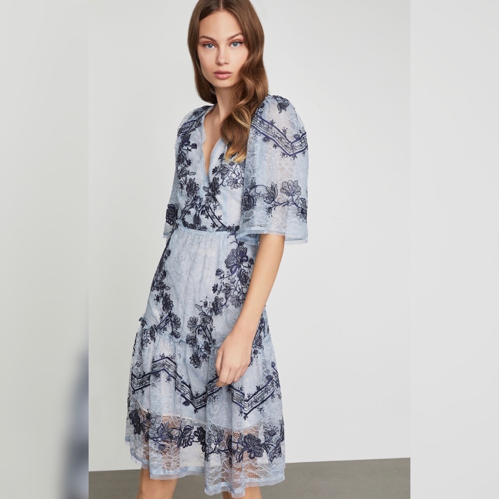 Floral Vine Embroidered Lace Dress